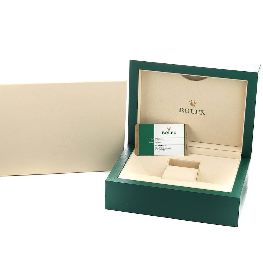 President Day-Date 40 Yellow Gold Diamond Mens Watch 228238 Box Card
