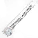 President Day-Date II Platinum Blue Diamond Dial Mens Watch 218206 Box Card