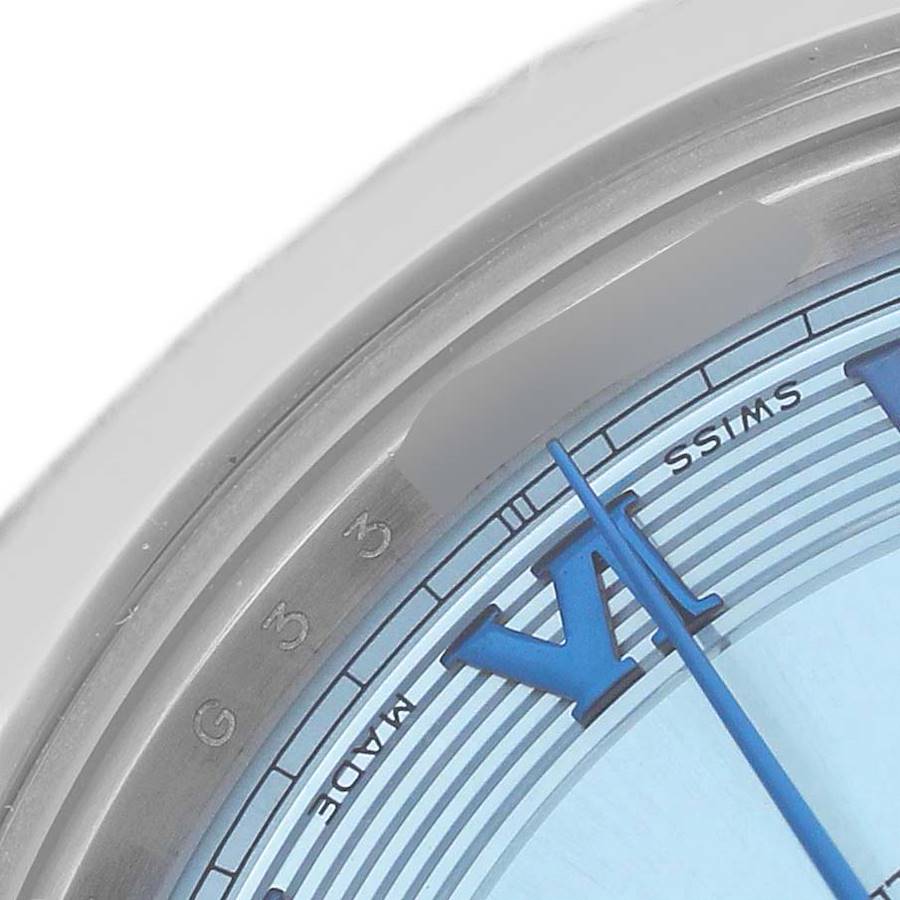 President Day-Date 41 Platinum Ice Blue Dial Mens Watch 218206