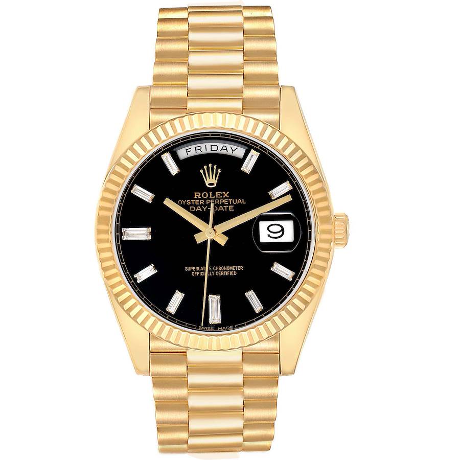 President Day-Date 40 Yellow Gold Diamond Dial Watch 228238 Box Card