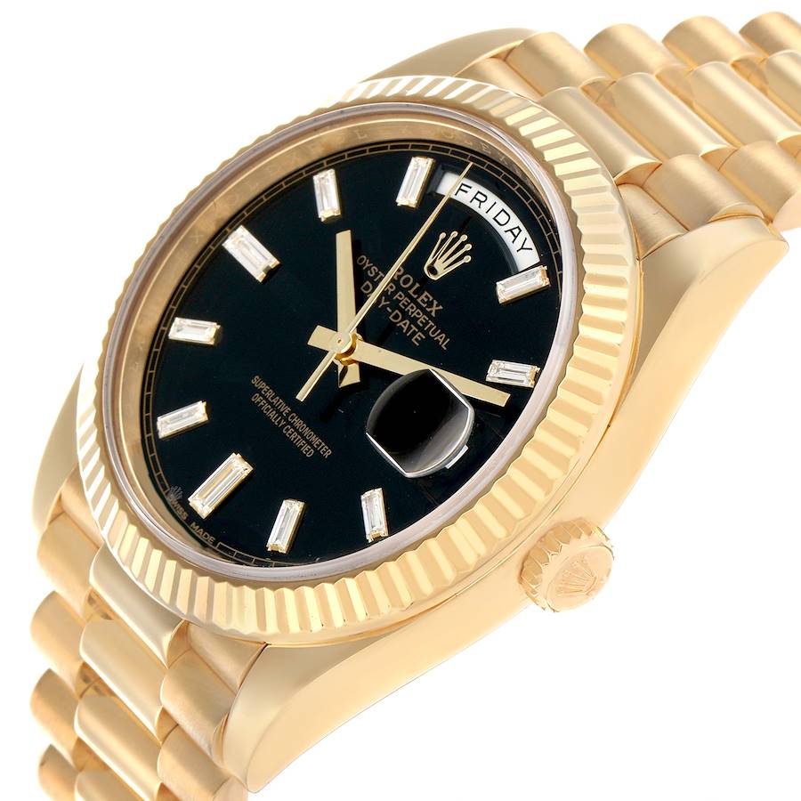 President Day-Date 40 Yellow Gold Diamond Dial Watch 228238 Box Card