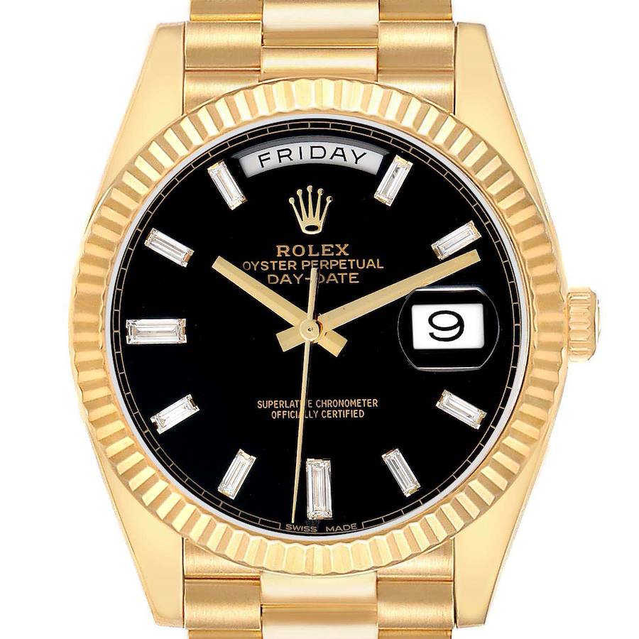 President Day-Date 40 Yellow Gold Diamond Dial Watch 228238 Box Card
