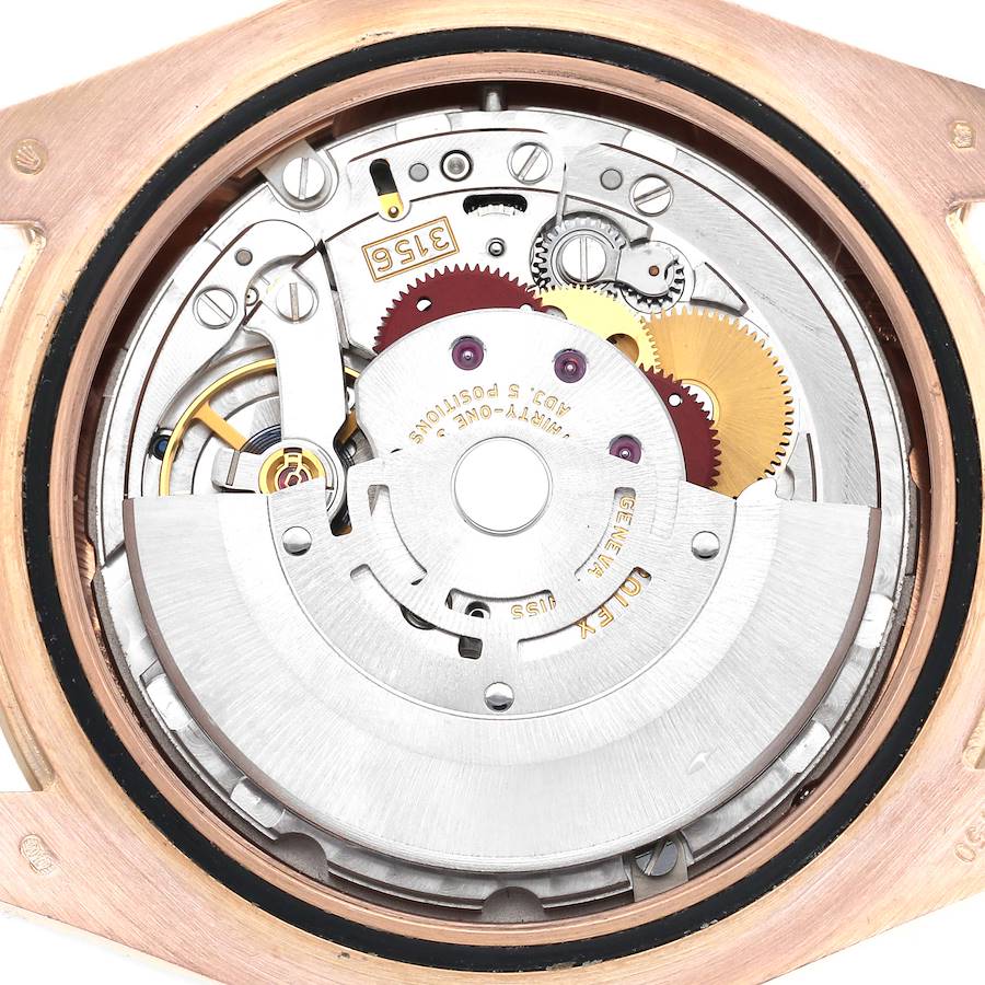 President Day-Date II 41 Rose Gold Diamond Mens Watch 218235 Box Card