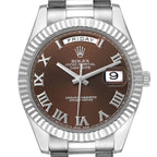 President Day-Date II White Gold Brown Dial Mens Watch 218239
