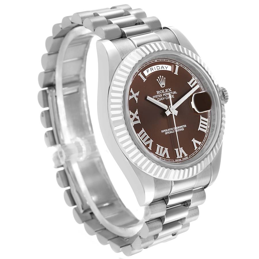 President Day-Date II White Gold Brown Dial Mens Watch 218239
