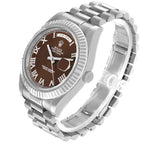 President Day-Date II White Gold Brown Dial Mens Watch 218239