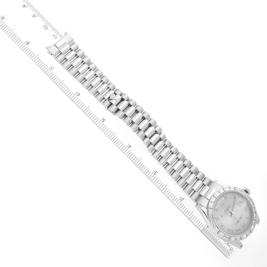 President Day-Date Platinum Diamond Bezel Watch 118366 Box Papers