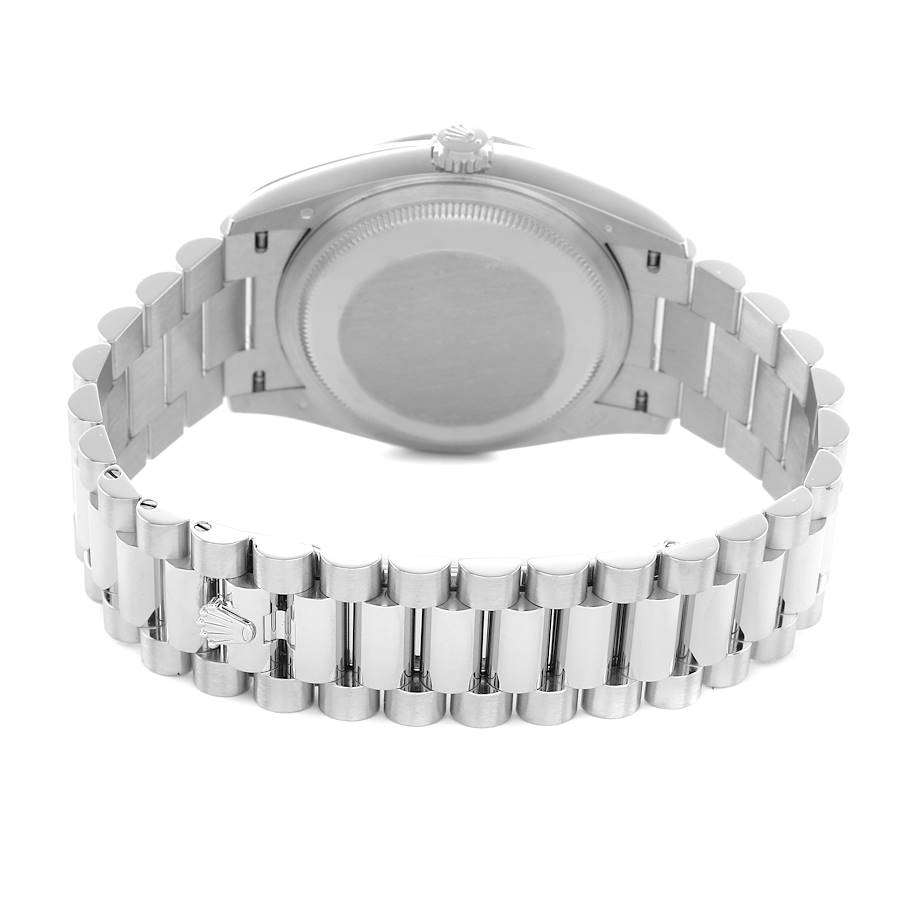 President Day-Date Platinum Ice Blue Dial Mens Watch 128236 Box Card