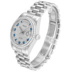 President Day-Date Platinum Pave Diamond Mens Watch 118346 Box Card