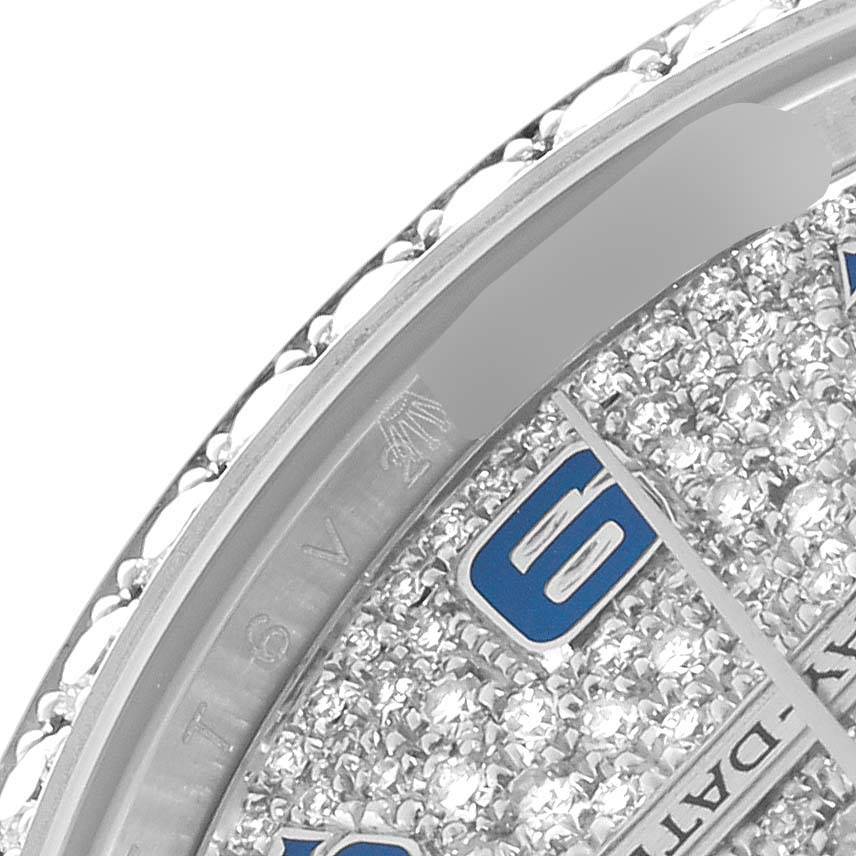 President Day-Date Platinum Pave Diamond Mens Watch 118346 Box Card