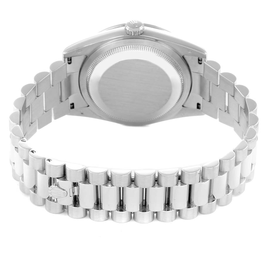 President Day-Date Platinum Pave Diamond Mens Watch 118346 Box Card