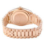 President Day-Date Rose Gold Stone Eisenkiesel Dial Mens Watch 128235 Box Card