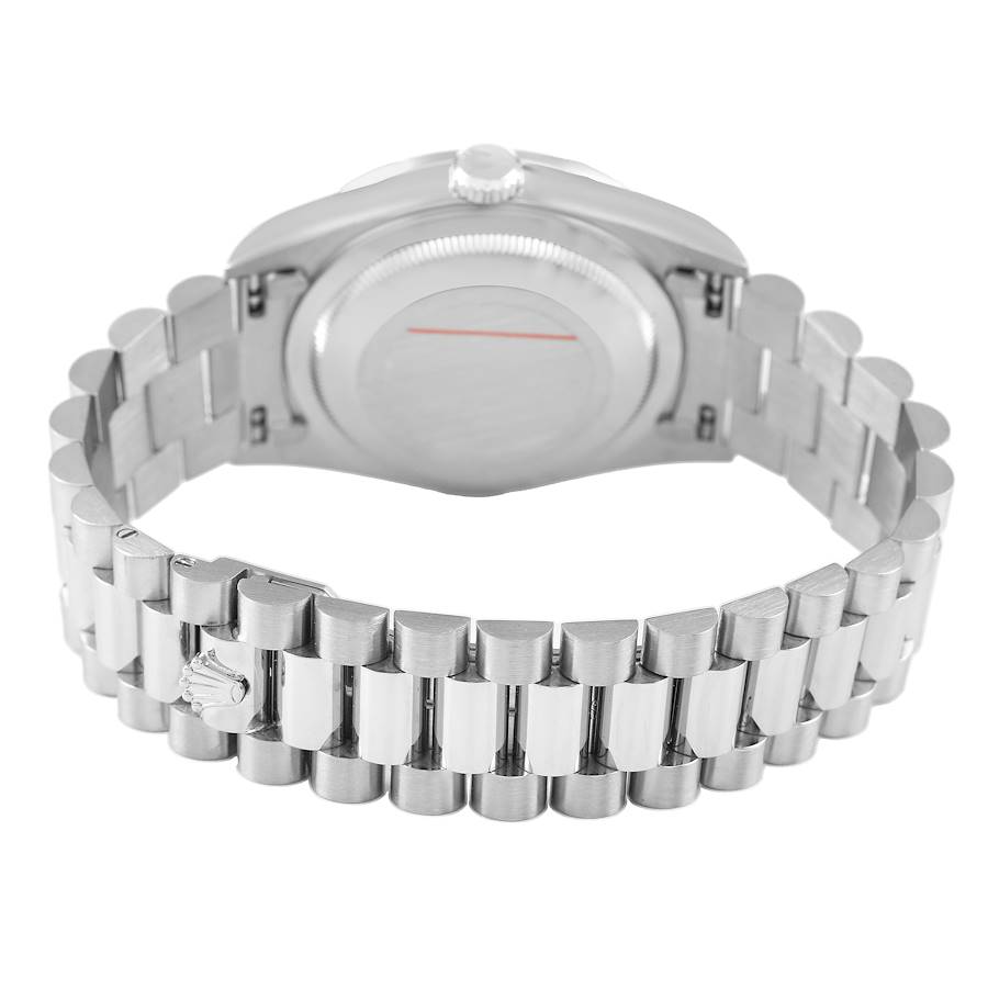 President Day-Date White Gold Diamond Dial Bezel Watch 18349 Box Papers