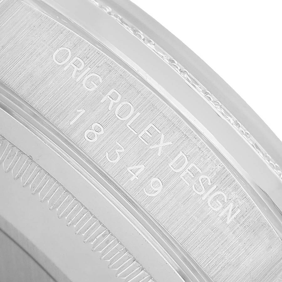 President Day-Date White Gold Diamond Dial Bezel Watch 18349 Box Papers