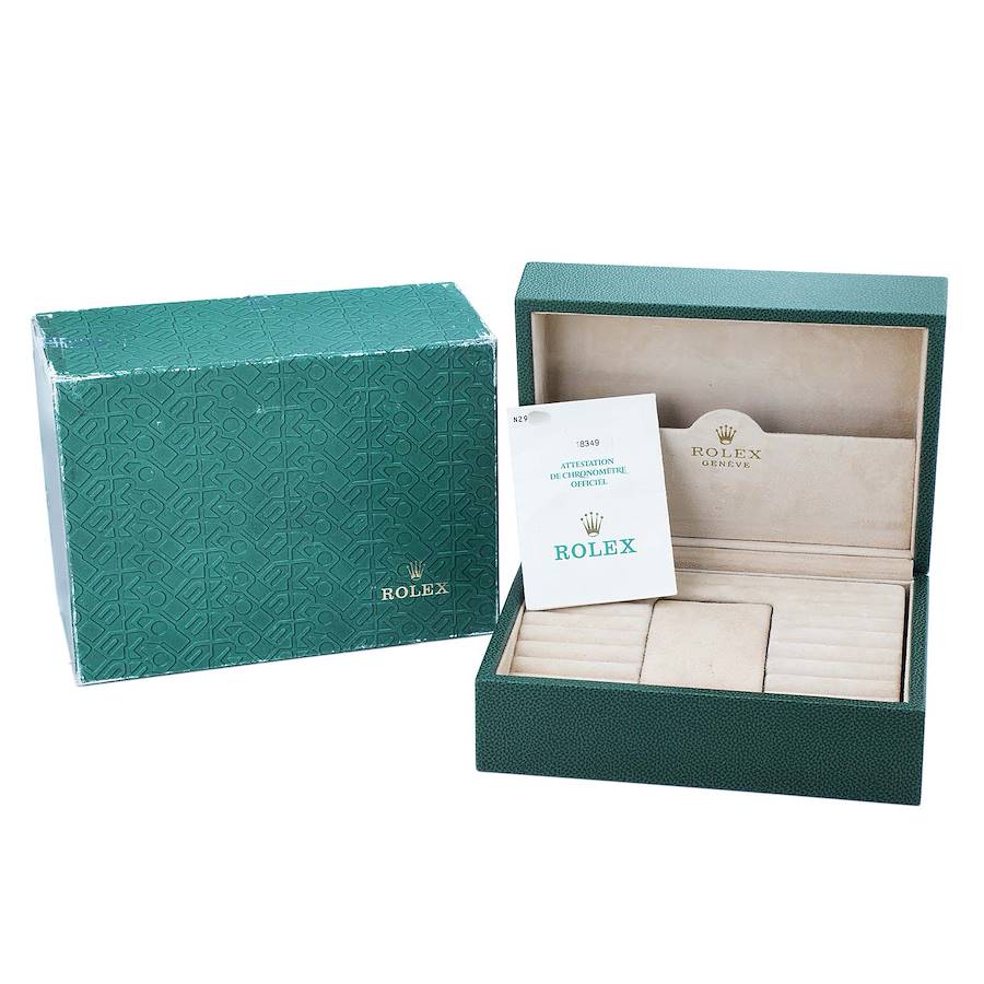 President Day-Date White Gold Diamond Dial Bezel Watch 18349 Box Papers