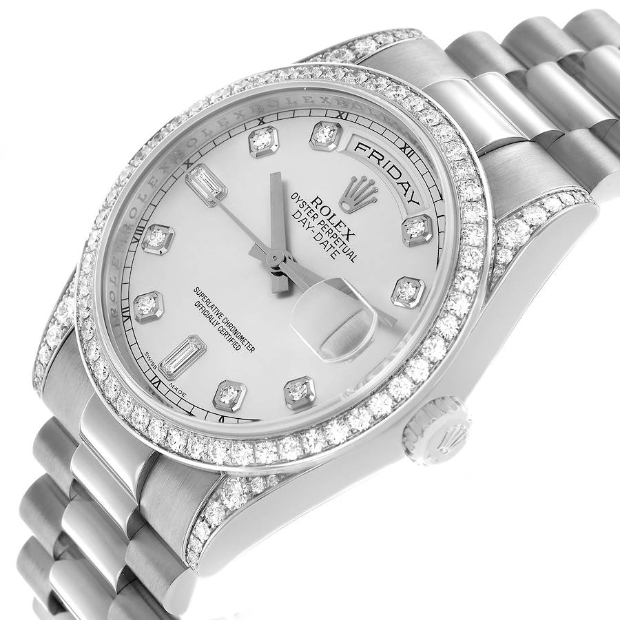 President Day-Date White Gold Diamond Mens Watch 118389