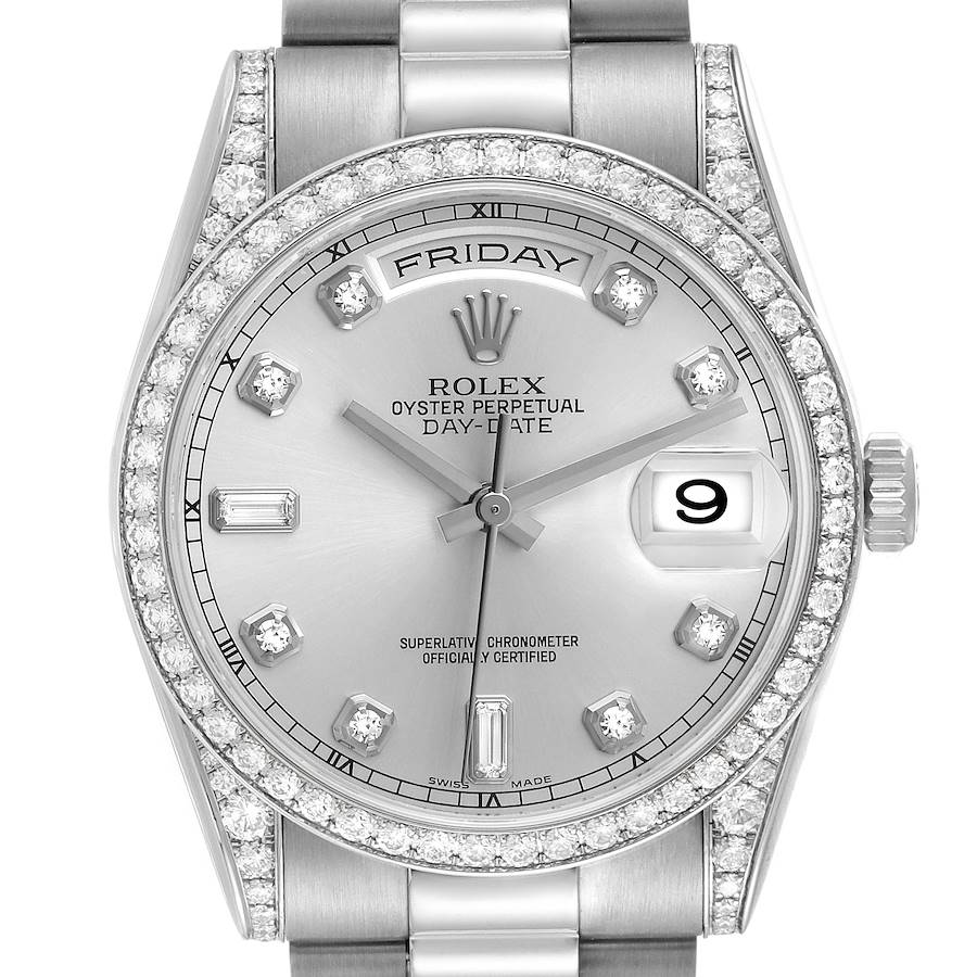 President Day-Date White Gold Diamond Mens Watch 118389
