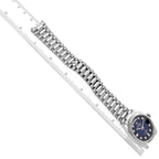 President Day-Date White Gold Blue Diamond Dial Mens Watch 128239 Box Card