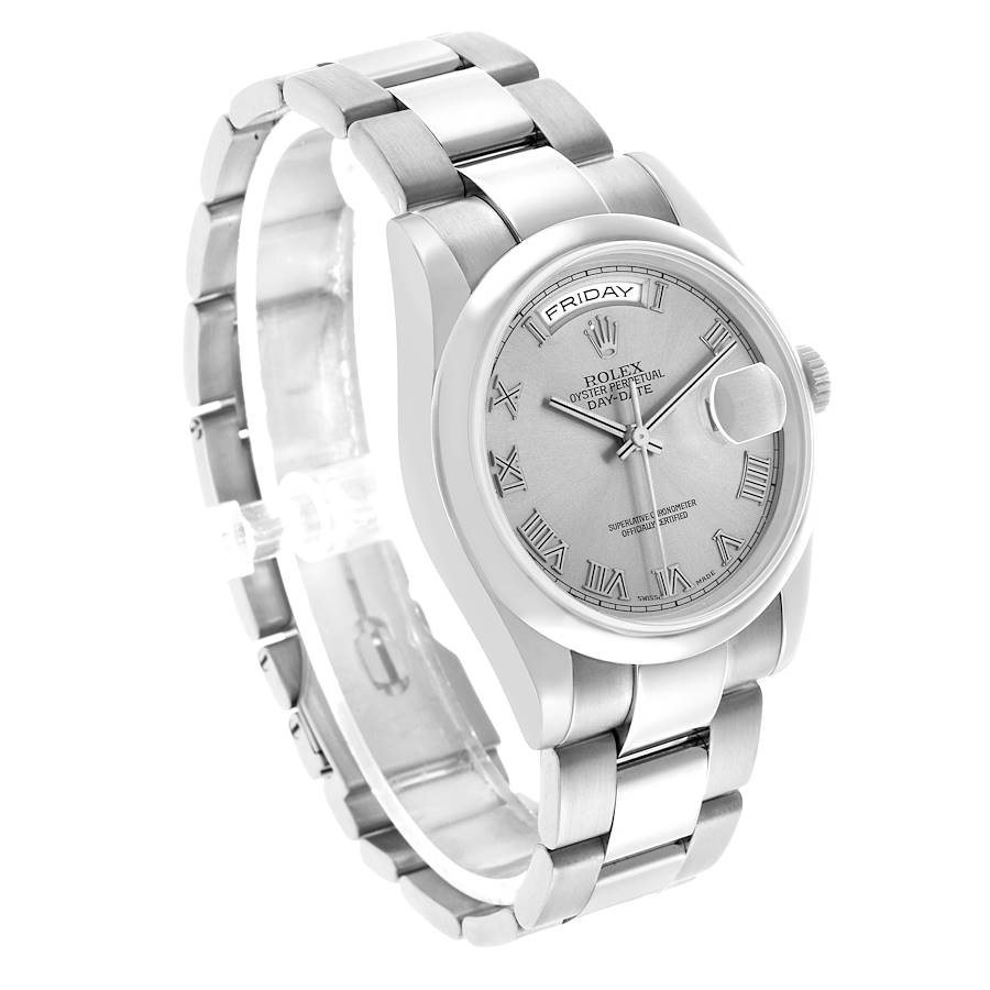 President Day-Date White Gold Silver Dial Mens Watch 118209