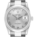President Day-Date White Gold Silver Dial Mens Watch 118209