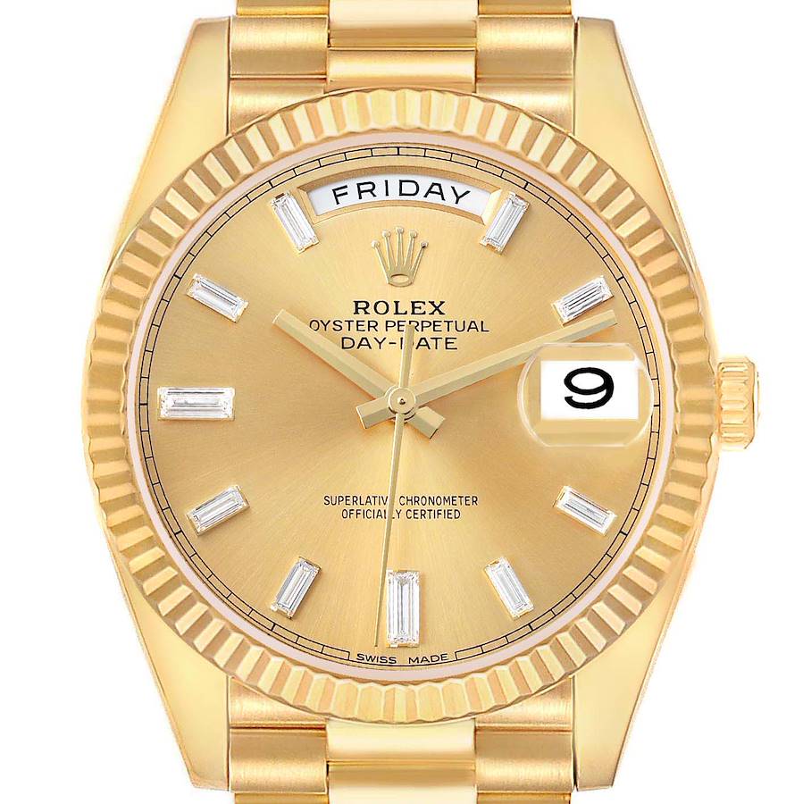 President Day-Date 40 Yellow Gold Diamond Dial Mens Watch 228238 Box Card