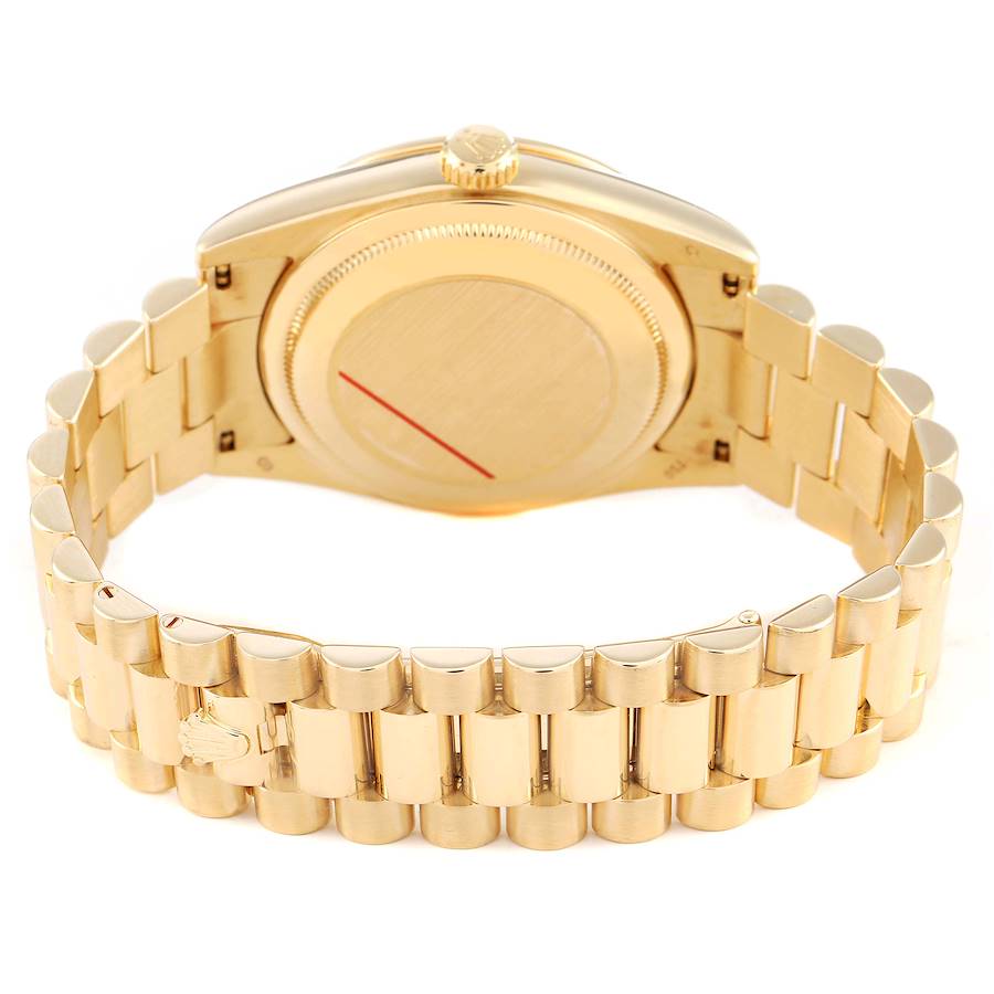 President Day-Date Yellow Gold Diamond Mother of Pearl Mens Watch 118388
