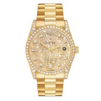 President Day-Date Yellow Gold Diamond Mother of Pearl Mens Watch 118388