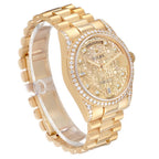 President Day-Date Yellow Gold Diamond Mother of Pearl Mens Watch 118388