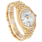 President Day-Date Yellow Gold MOP Diamond Dial Mens Watch 128238 Box Card