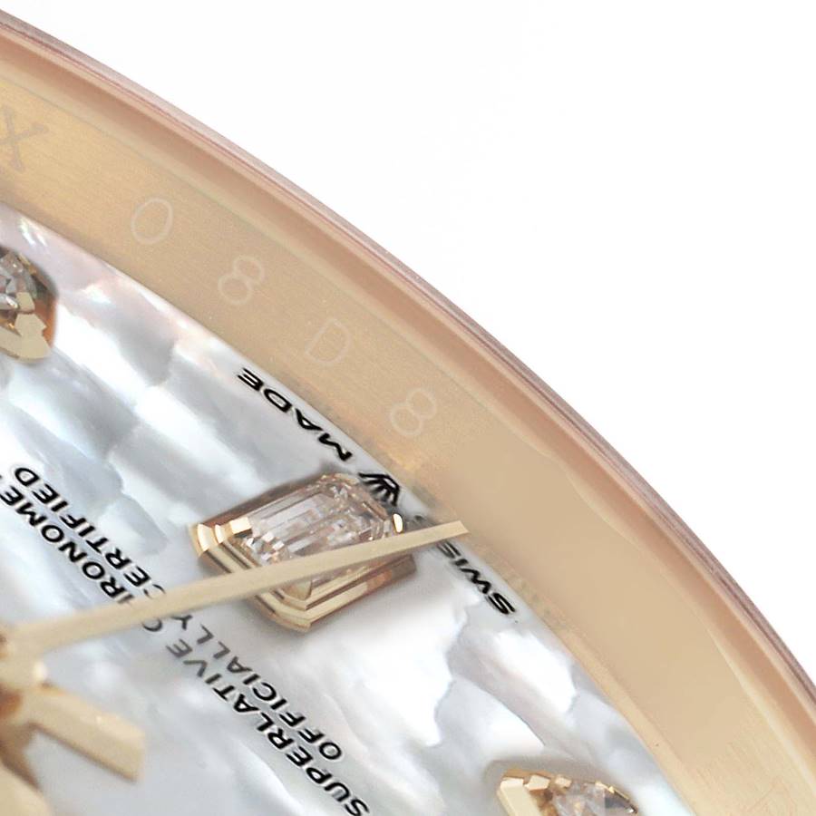President Day-Date Yellow Gold MOP Diamond Dial Mens Watch 128238 Box Card
