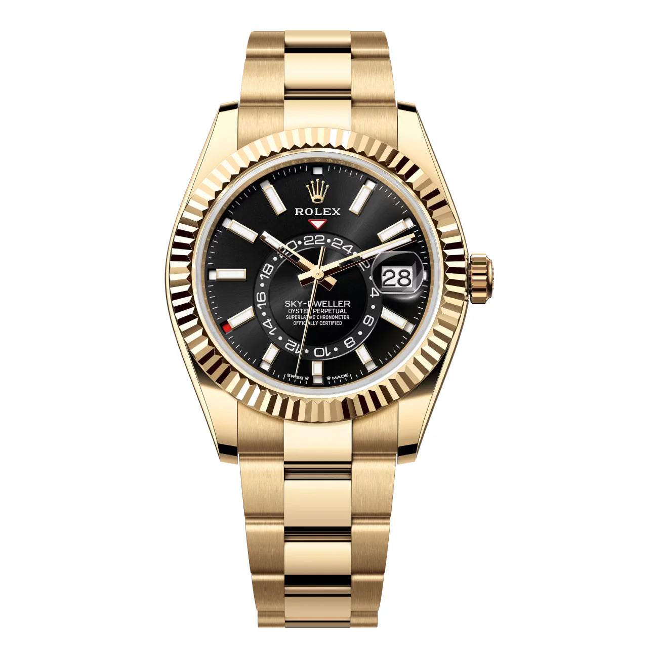 Sky-Dweller 336938 Yellow Gold Black Dial Oyster Bracelet 42mm