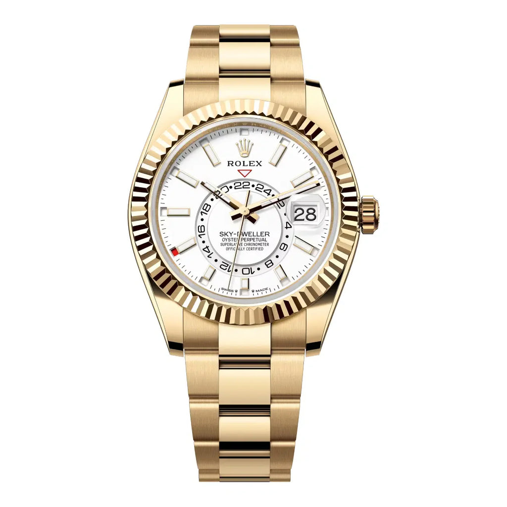 Sky-Dweller 336938 Yellow Gold White Dial Oyster Bracelet 42mm