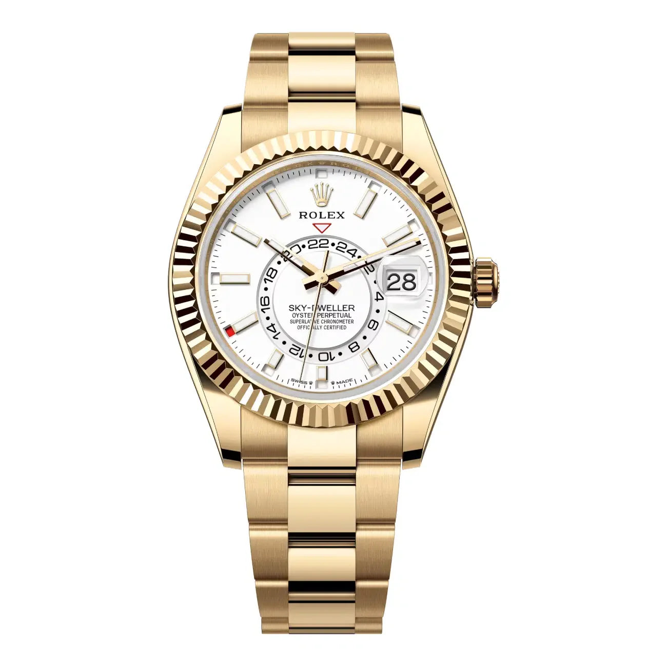Sky-Dweller 336938 Yellow Gold White Dial Oyster Bracelet 42mm
