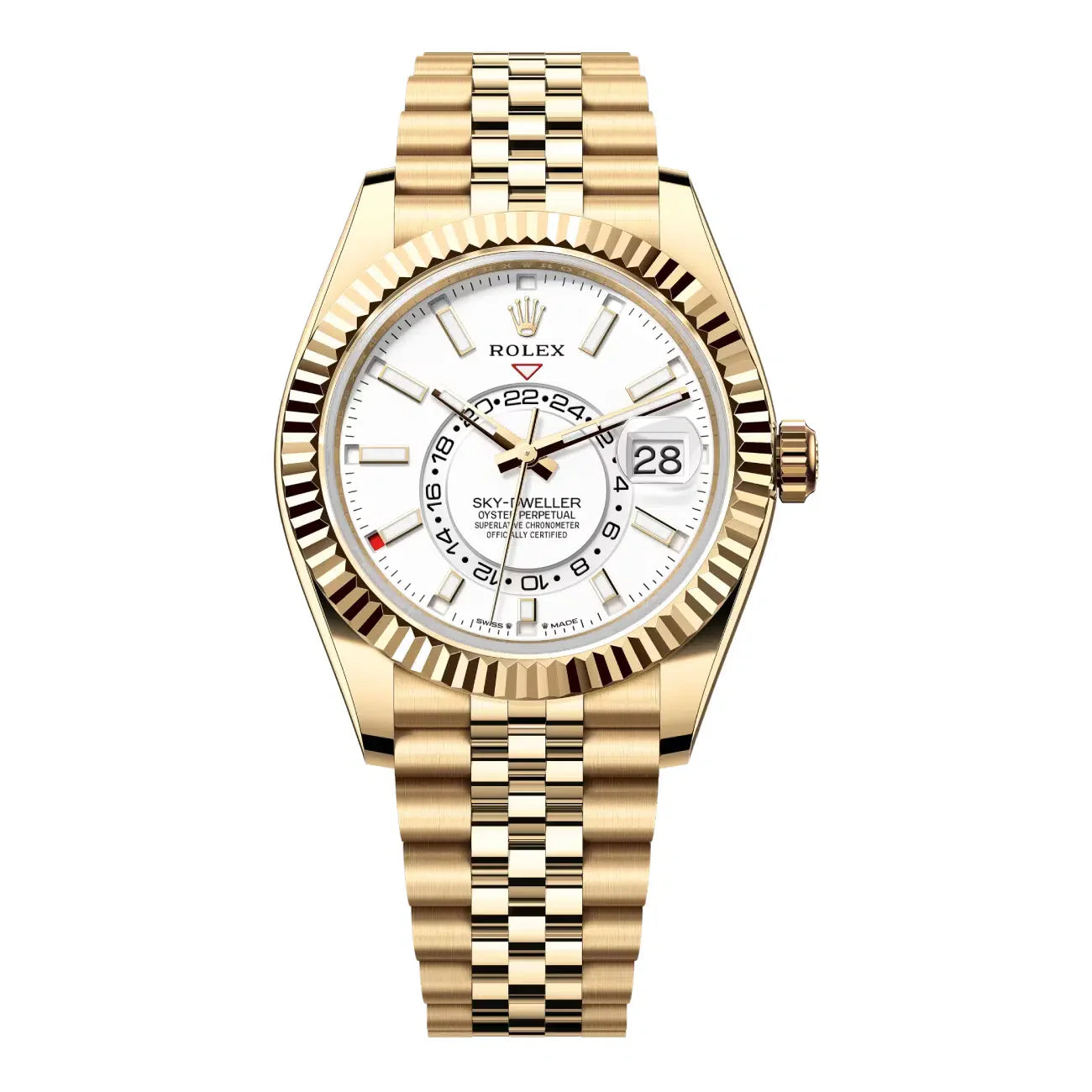 Sky-Dweller 336938 Yellow Gold White Dial Jubilee Bracelet 42mm