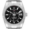 Sky-Dweller Black Dial Steel White Gold Mens Watch 326934