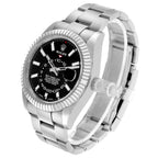 Sky-Dweller Black Dial Steel White Gold Mens Watch 326934