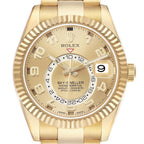 Sky-Dweller Champagne Dial Yellow Gold Mens Watch 326938