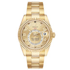 Sky-Dweller Champagne Dial Yellow Gold Mens Watch 326938