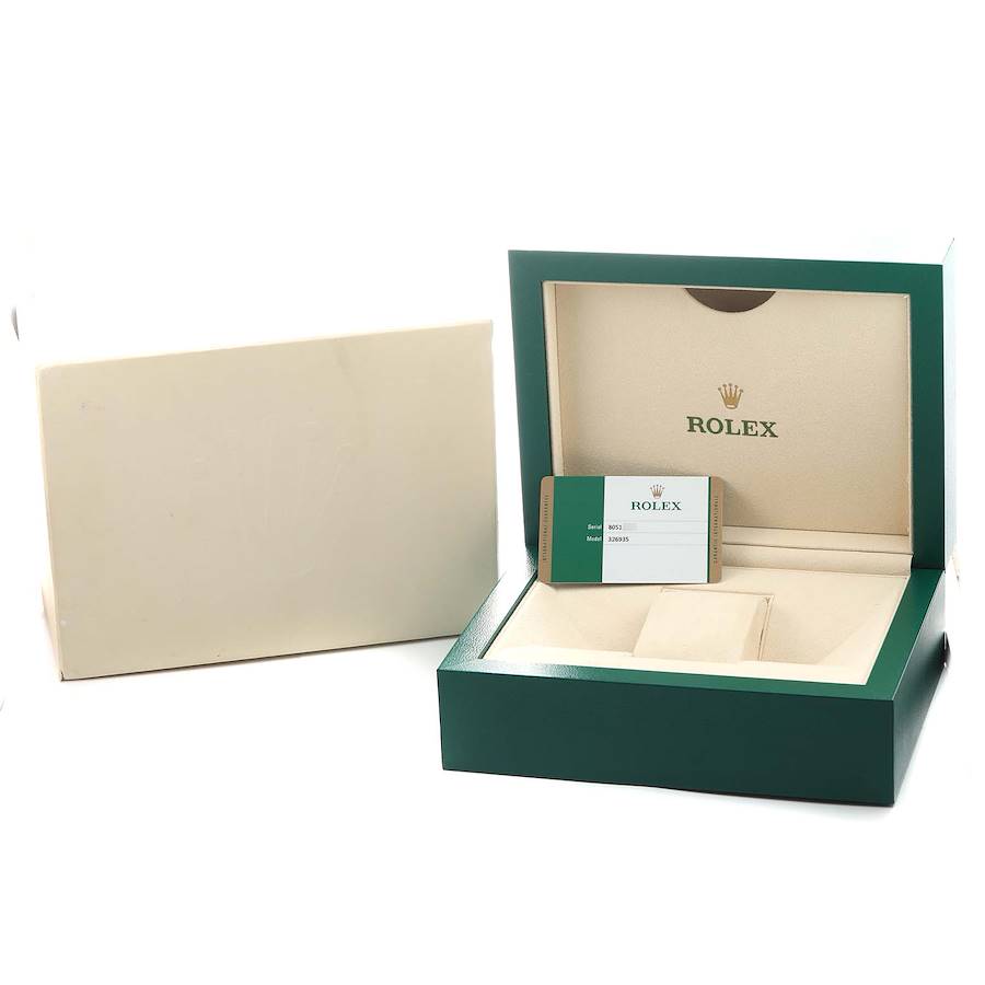 Sky-Dweller Rose Gold Slate Dial Mens Watch 326935 Box Card