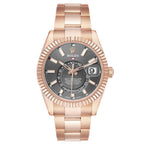 Sky-Dweller Rose Gold Slate Dial Mens Watch 326935 Box Card