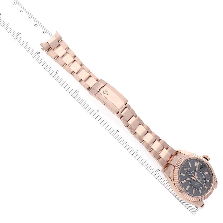 Sky-Dweller Rose Gold Slate Dial Mens Watch 326935 Box Card