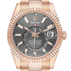 Sky-Dweller Rose Gold Slate Dial Mens Watch 326935 Box Card