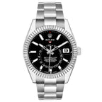 Sky-Dweller Steel White Gold Black Dial Mens Watch 326934