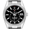 Sky-Dweller Steel White Gold Black Dial Mens Watch 326934