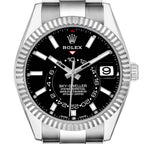 Sky-Dweller Steel White Gold Black Dial Mens Watch 326934