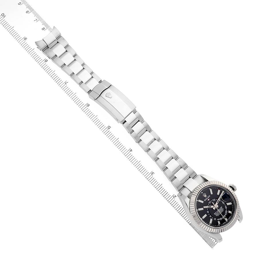 Sky-Dweller Steel White Gold Black Dial Mens Watch 326934