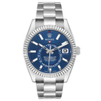 Sky-Dweller Steel White Gold Blue Dial Mens Watch 326934