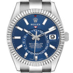 Sky-Dweller Steel White Gold Blue Dial Mens Watch 326934