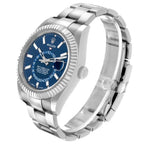 Sky-Dweller Steel White Gold Blue Dial Mens Watch 326934