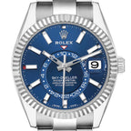 Sky-Dweller Steel White Gold Blue Dial Mens Watch 326934 Box Card